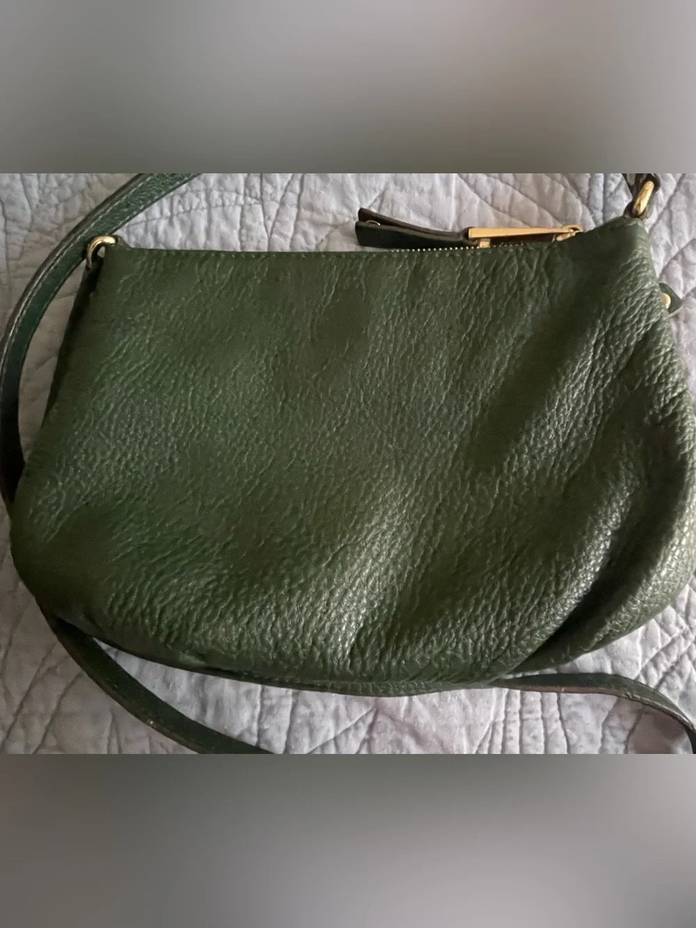Michael Kors Gilmore Leather Crossbody Bag Forest Green